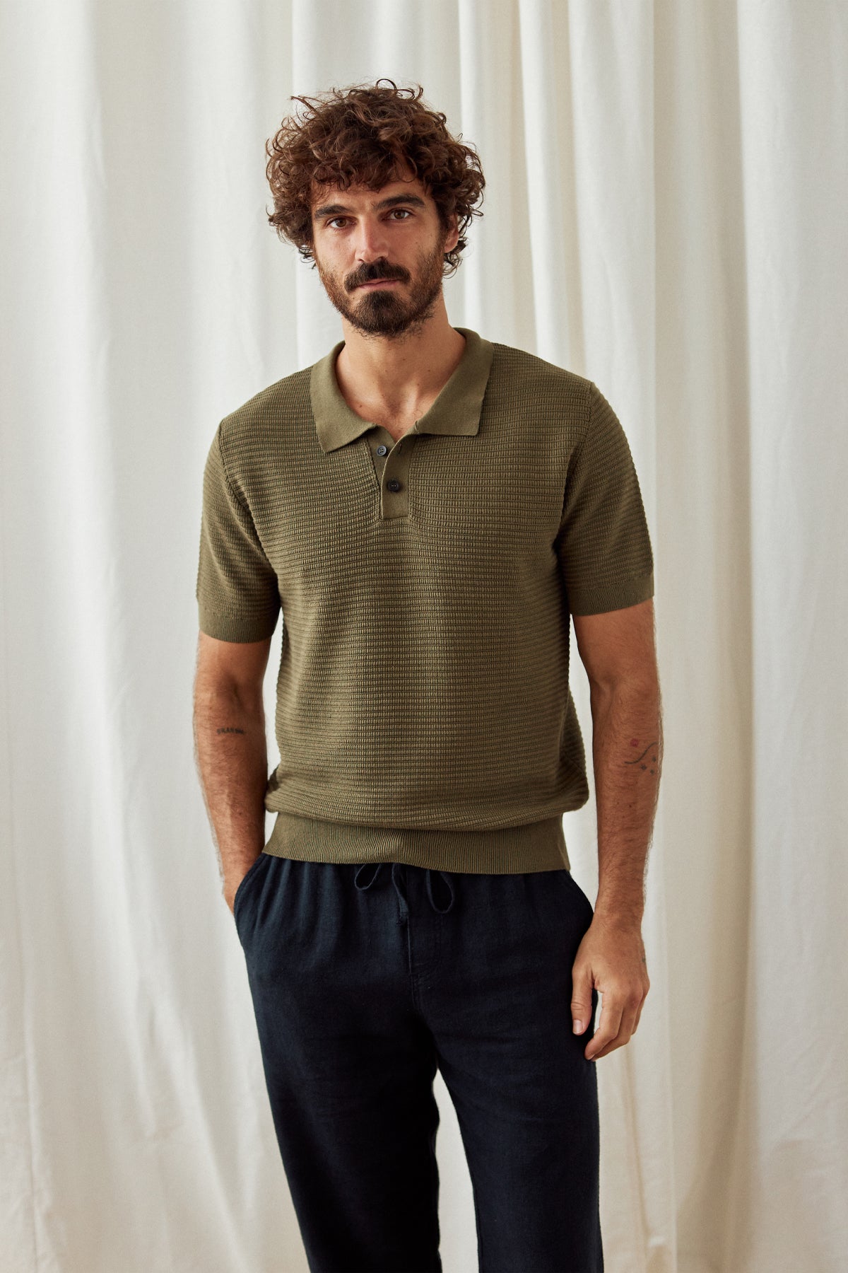 sustainable knitted polo