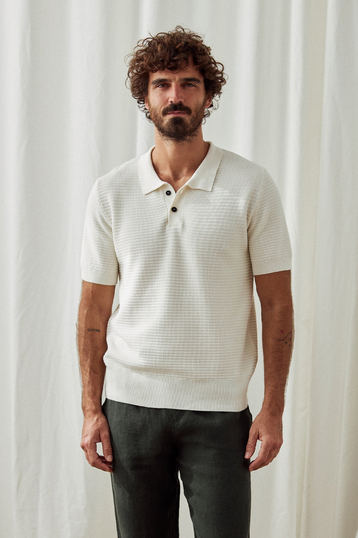 cotton knitted polo shirt