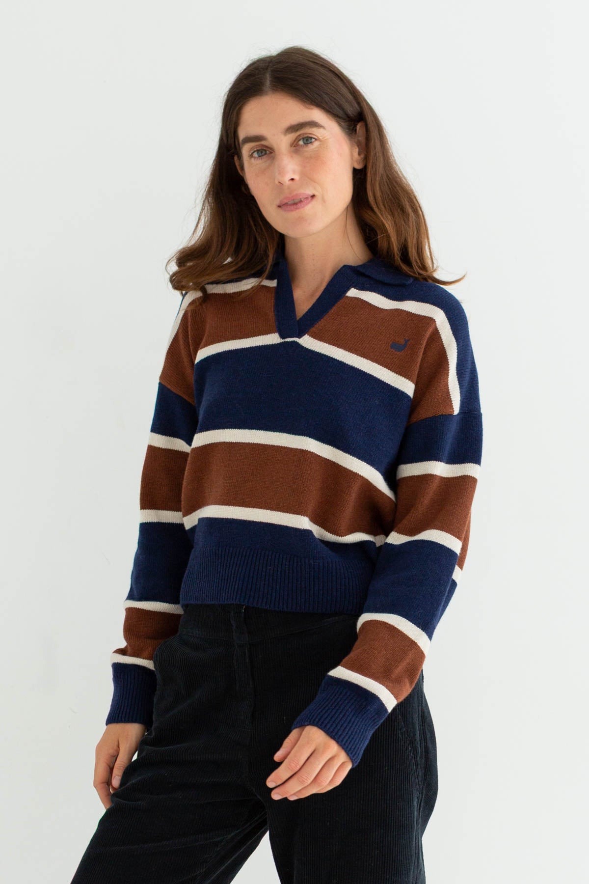 Gando - Brown Navy Stripes
