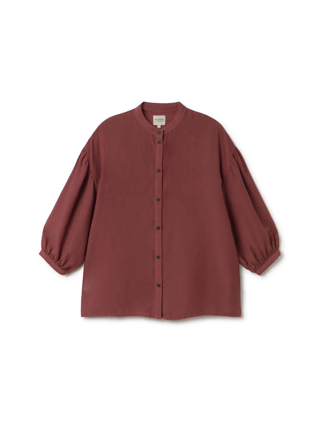 Soft burgundy cotton blouse