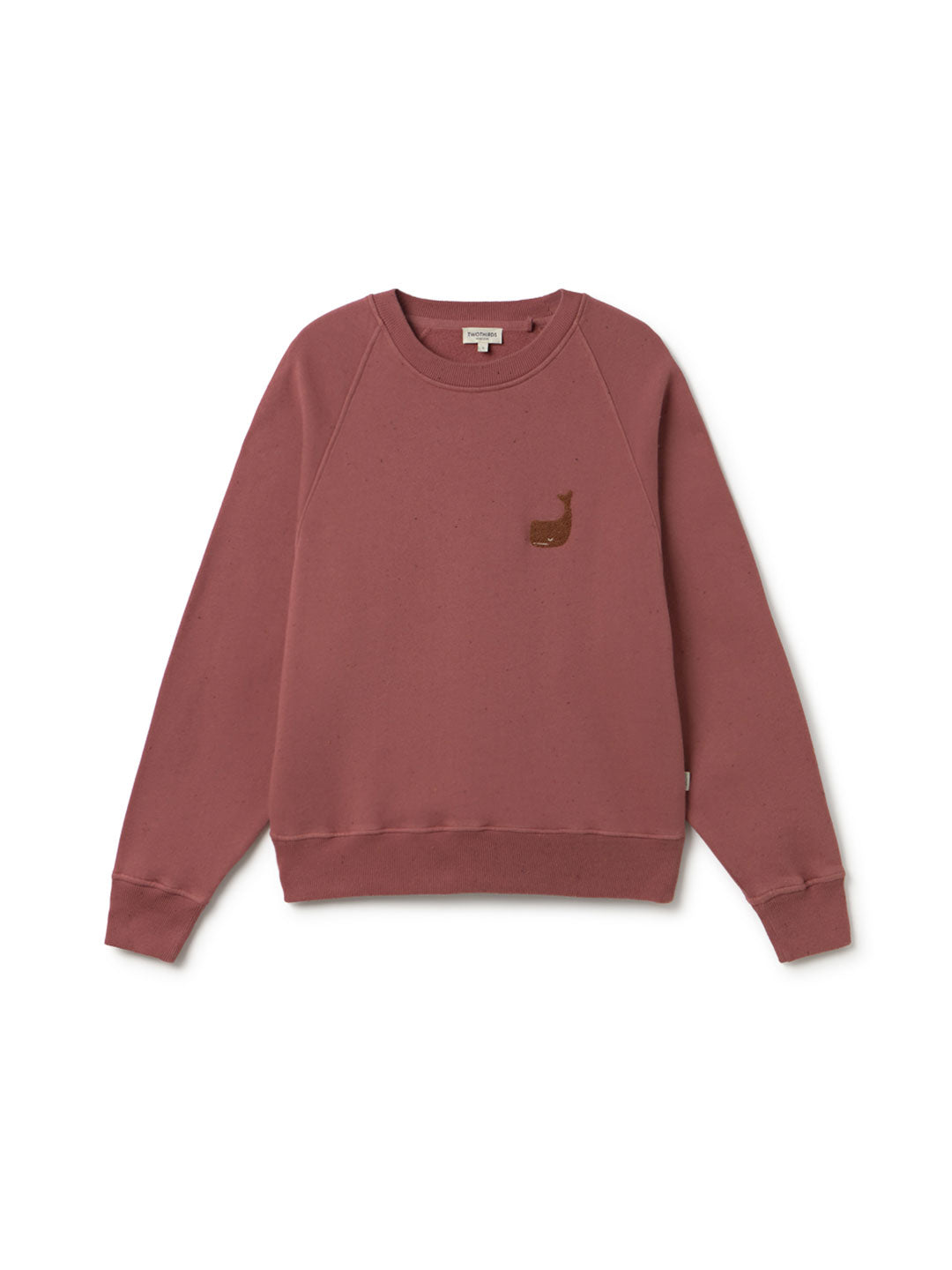 Organic cotton sweatshirt in muted red