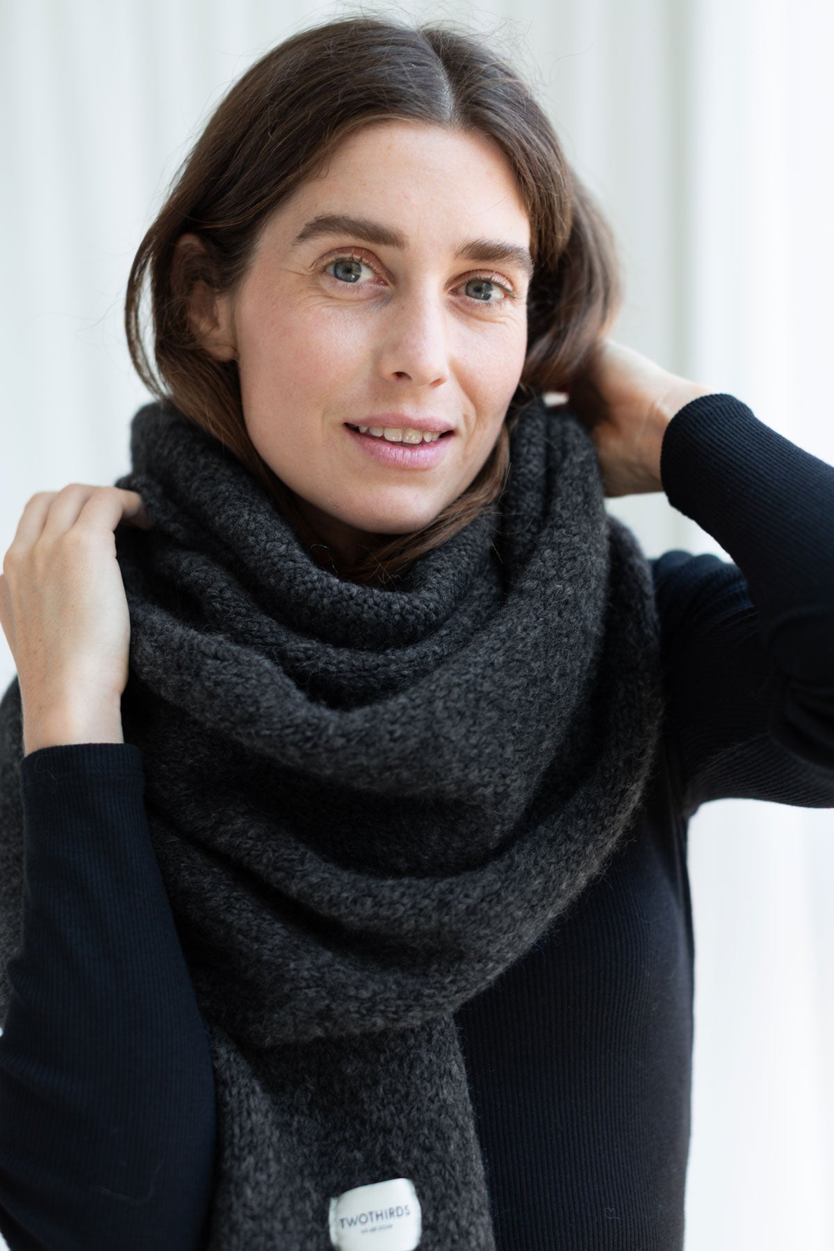Plain Colour Scarf - Dark Grey