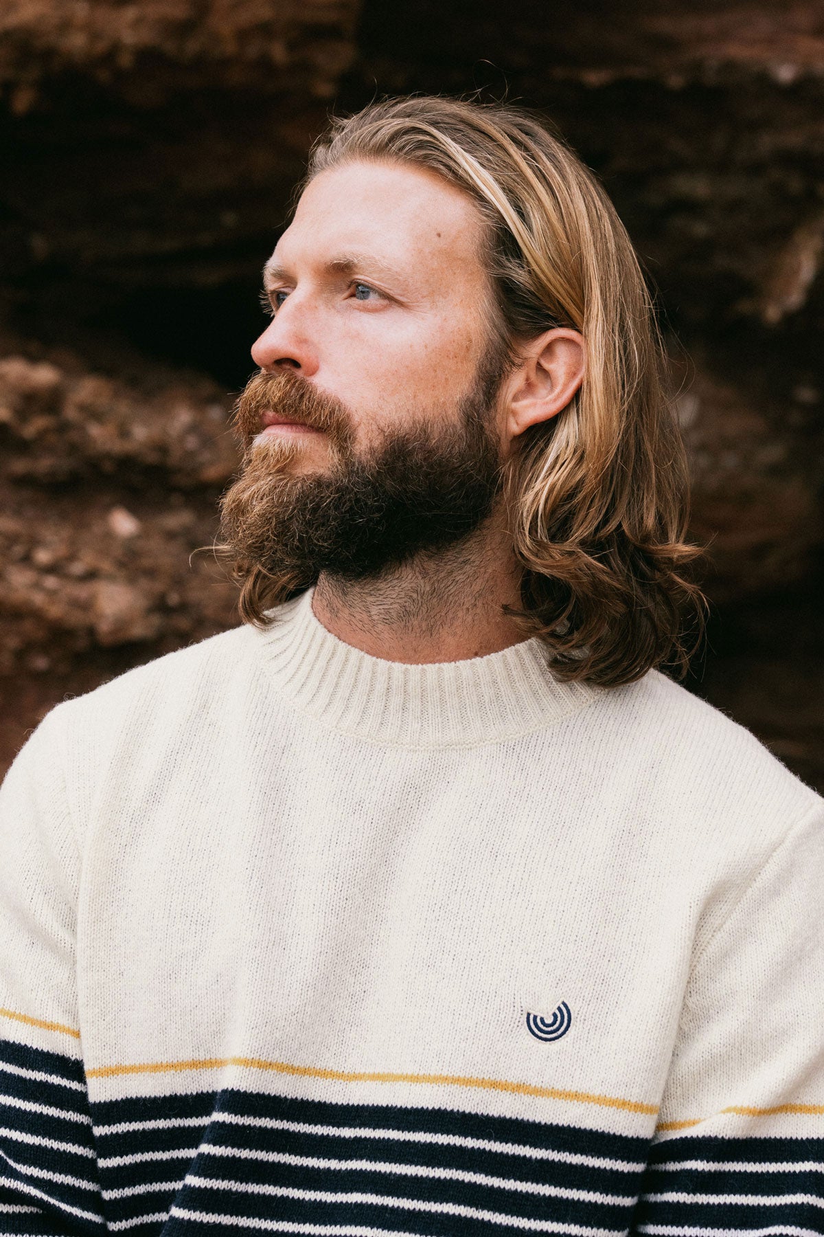 Robberg - Navy Ecru Stripes