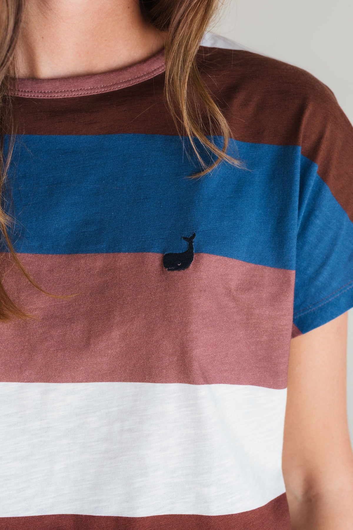 Short-sleeve stripe top