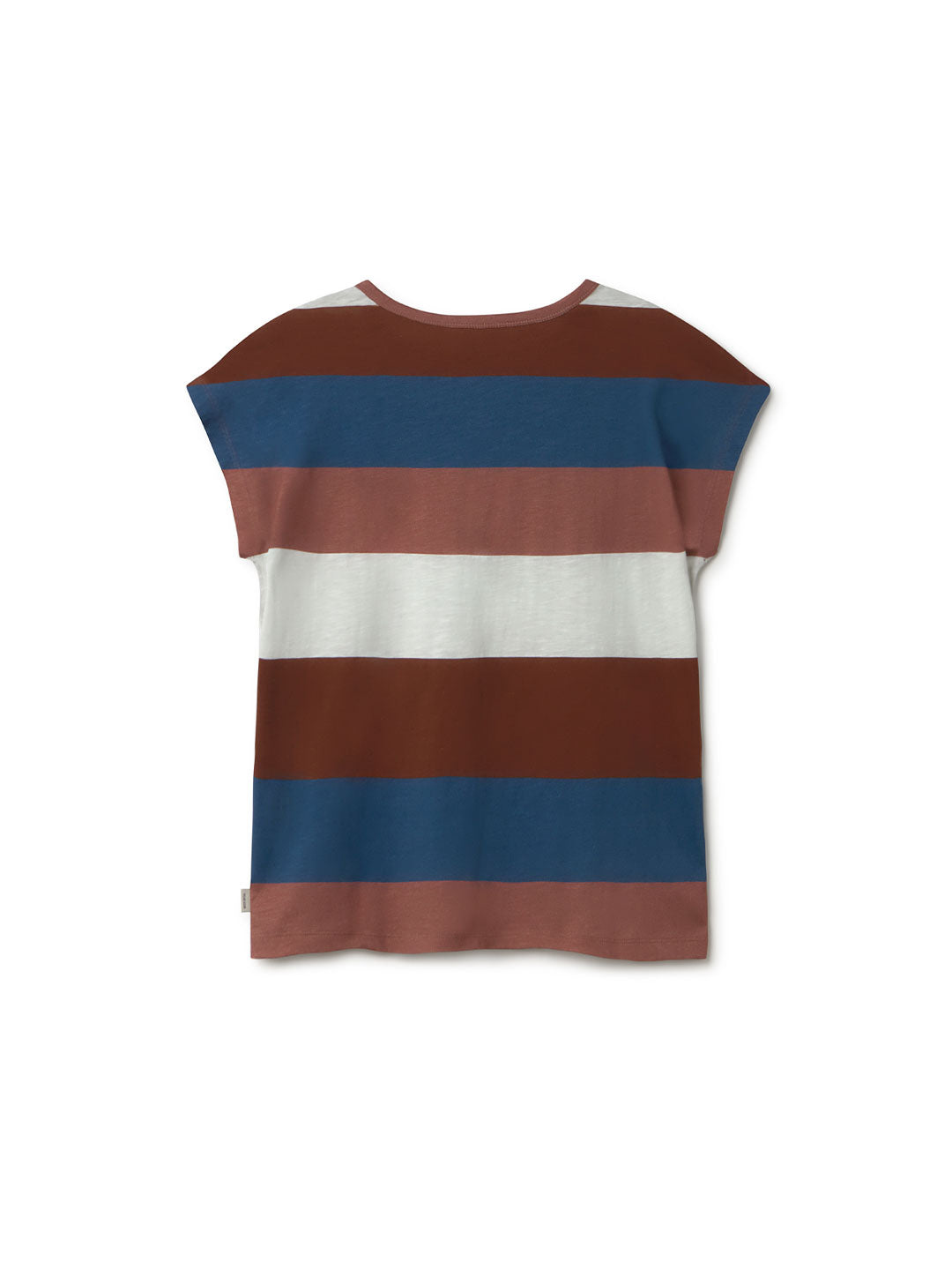 Sustainable cotton tee with wide stripoes