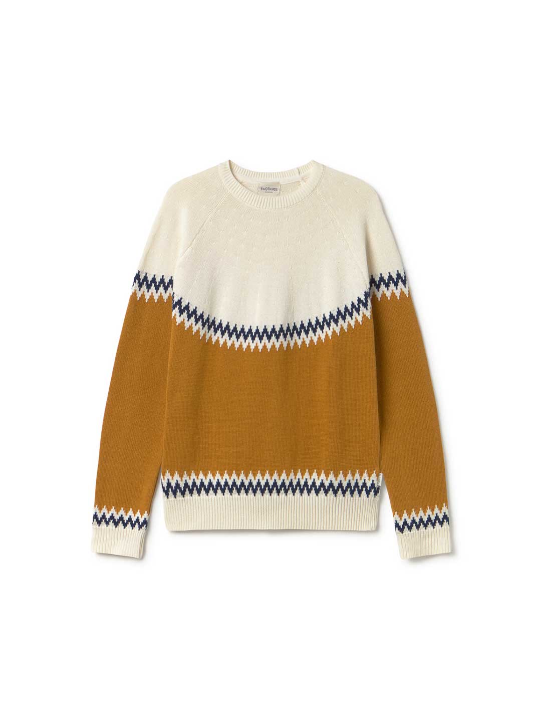 Sustainable sweater with a patterned design