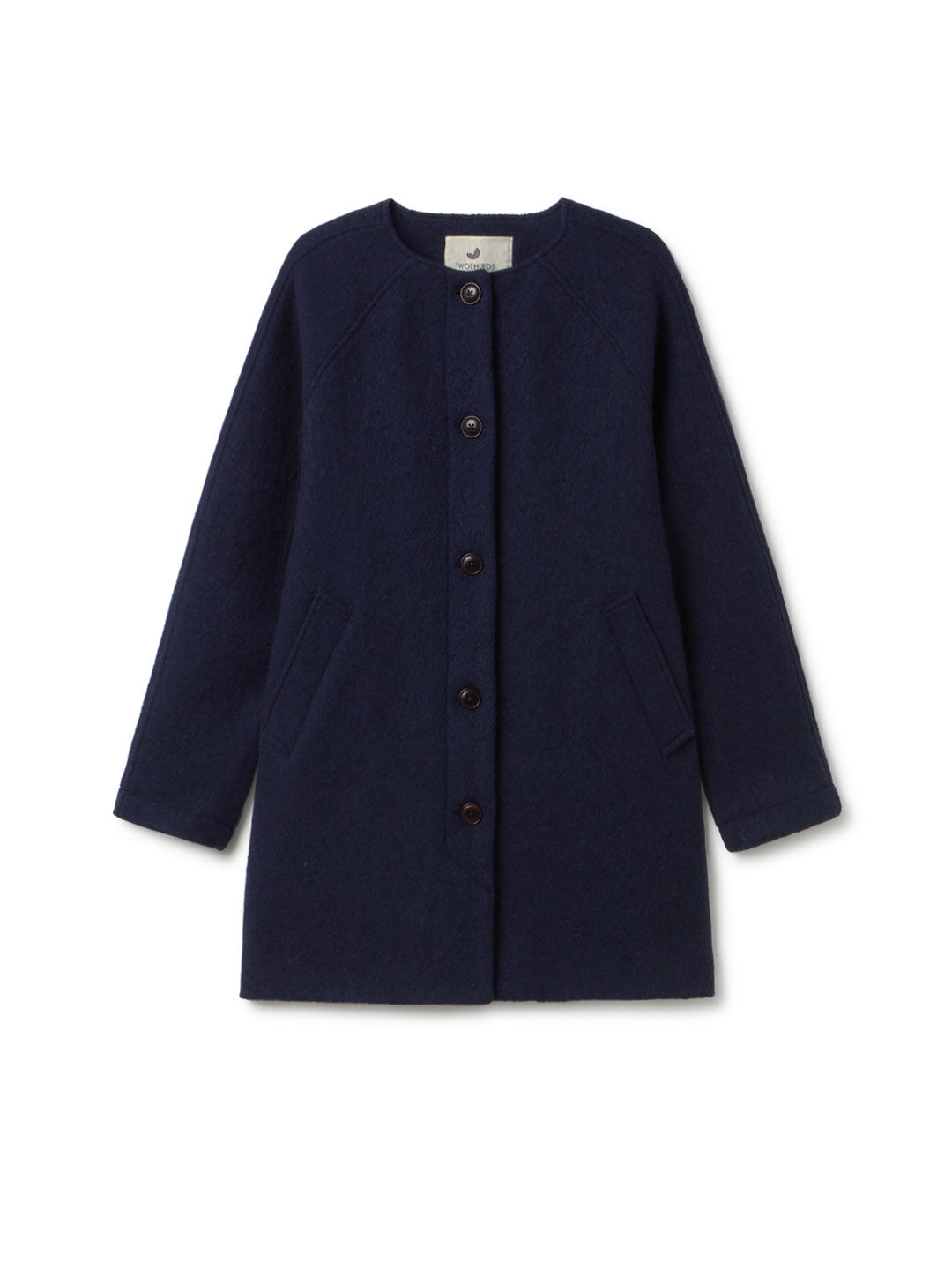 Navy women’s wool coat