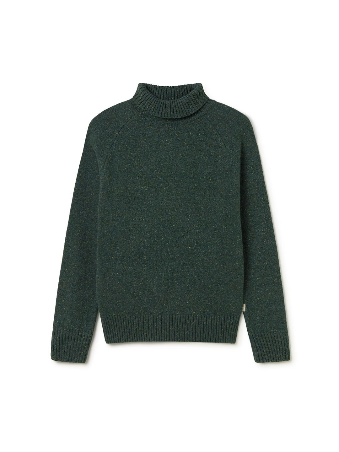 Alpine green turtleneck knit men front