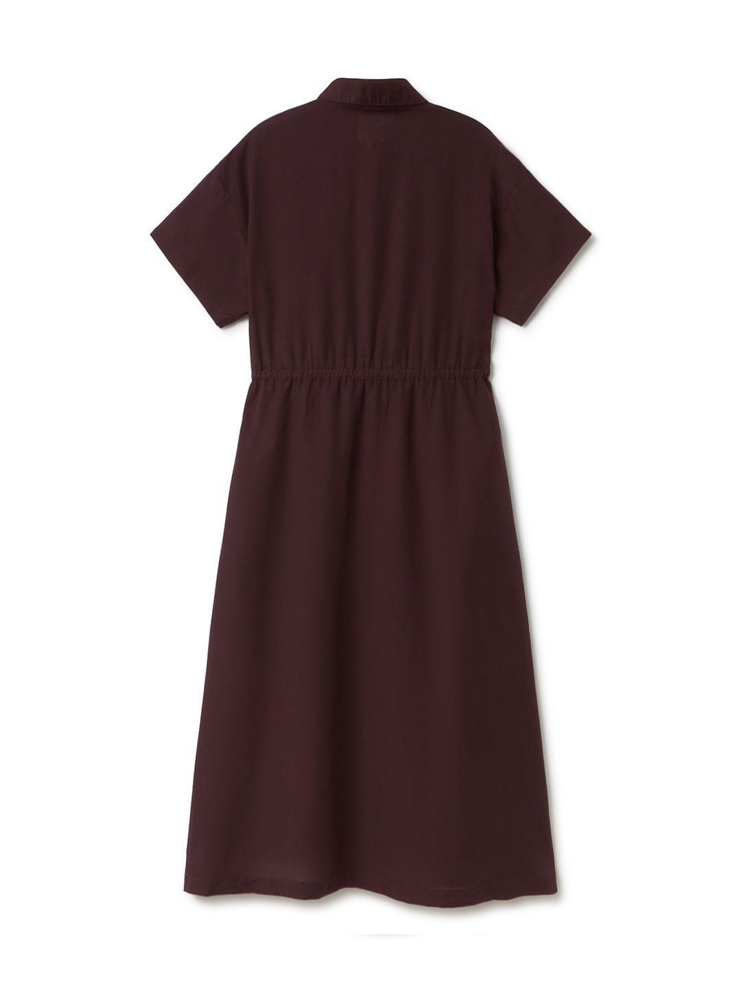 Vegan short-sleeve midi dress