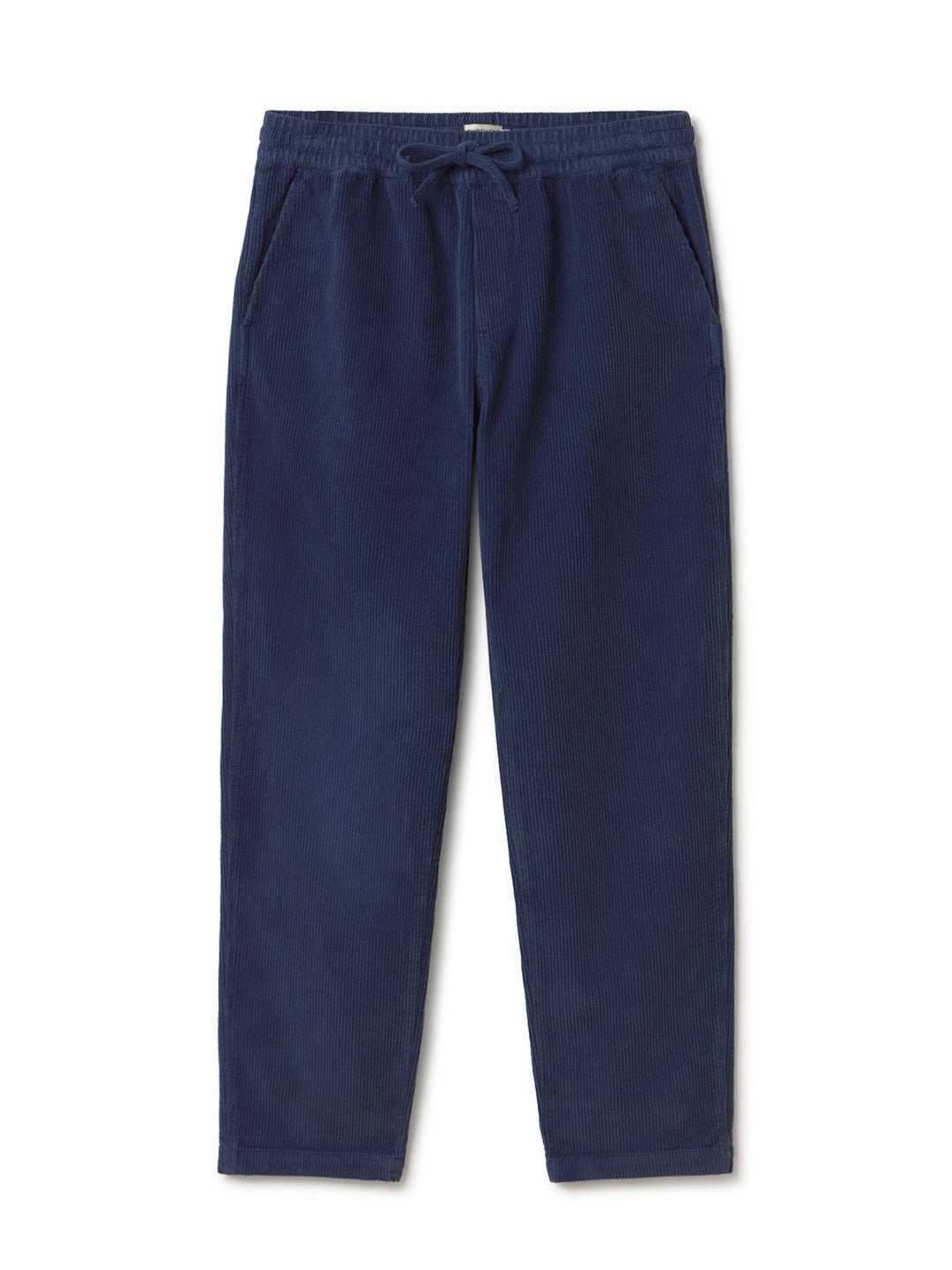 Naval blue corduroy pants men front