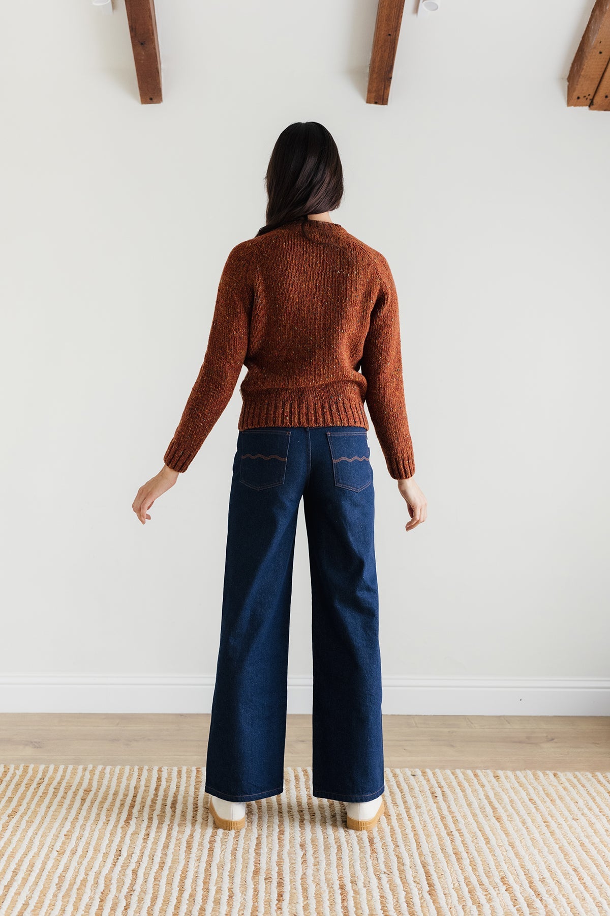 Back of sustainable Irish wool knit