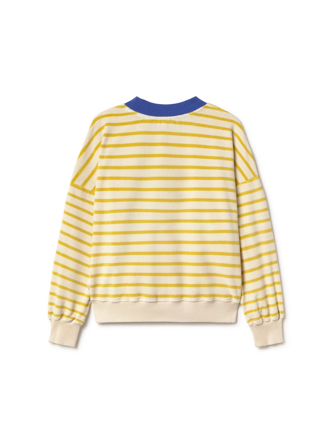 Golden green striped sweatshirt women back
