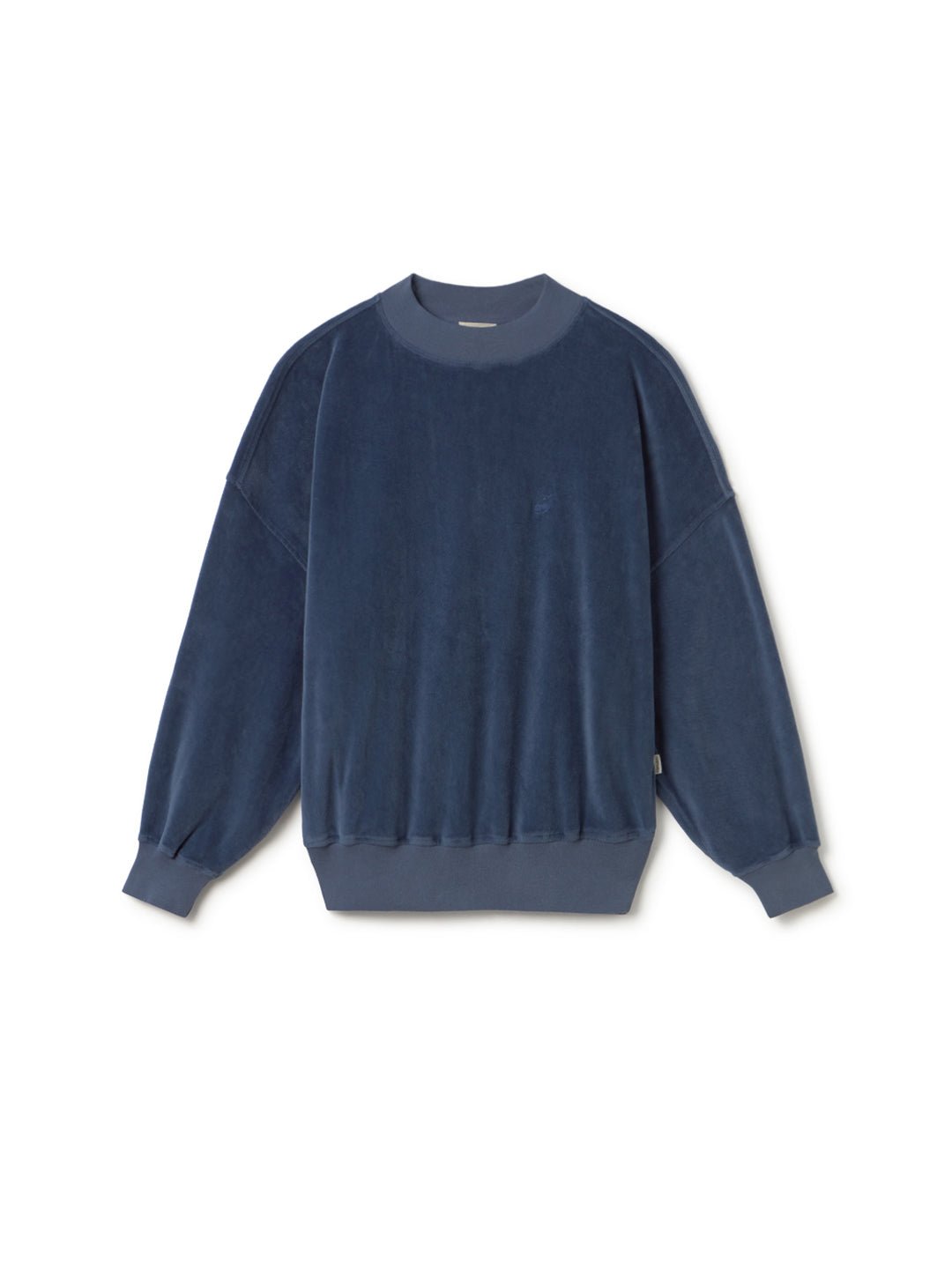 Blue velvet oversized sweatshirt