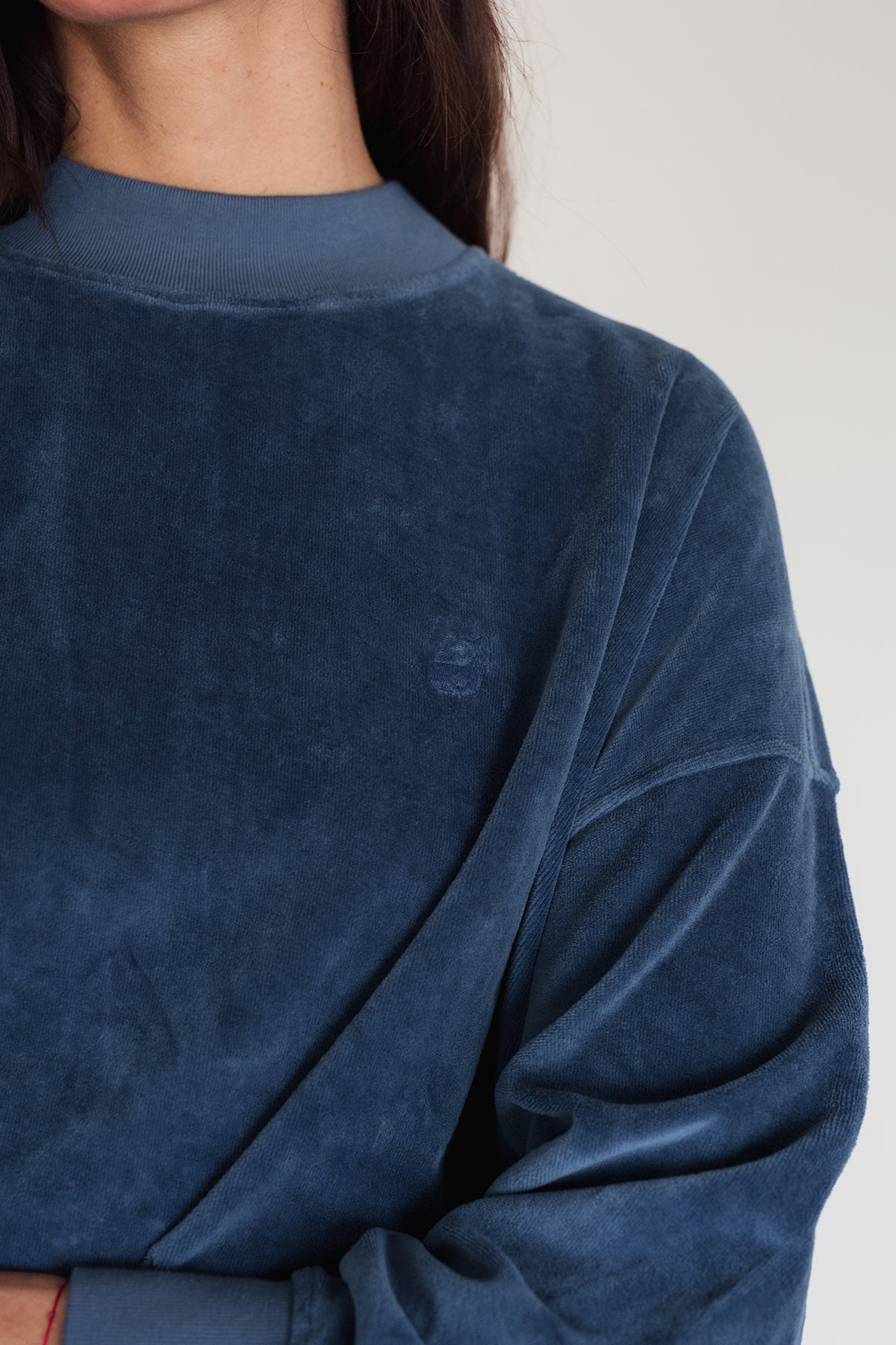 meta-preview, Relaxed vegan sweatshirt in blue