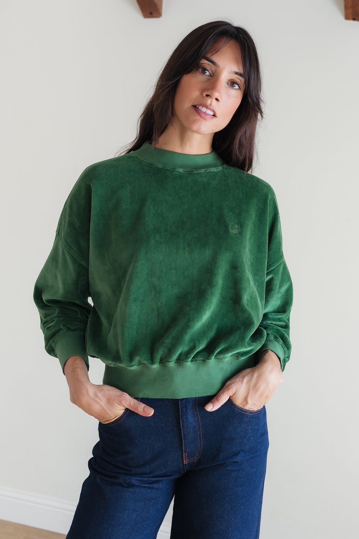 meta-hover, Pickle green relaxed sweatshirt