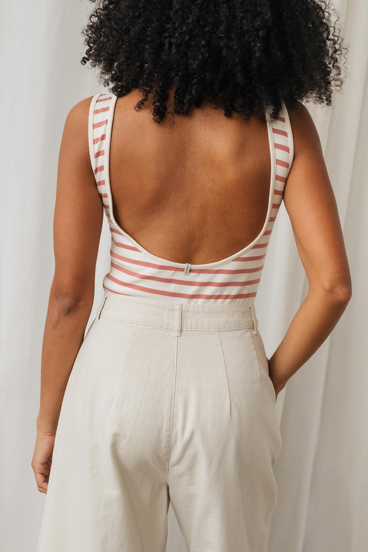 sustainable scoop back bodysuit