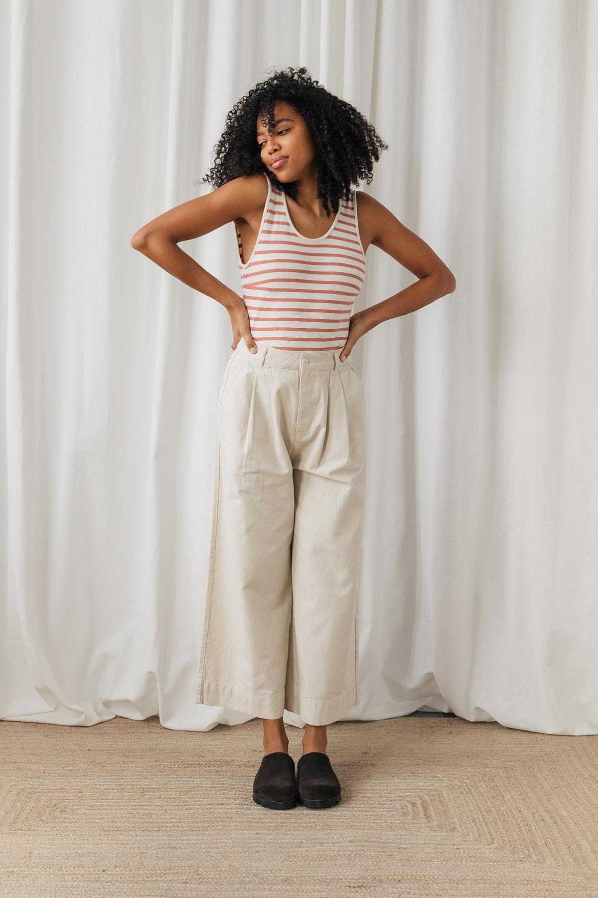 women versatile striped bodysuit