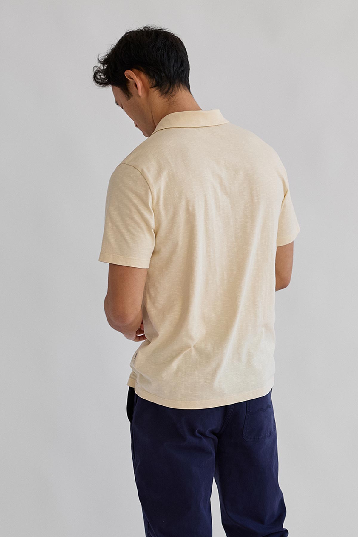 regular fit vegan ecru polo