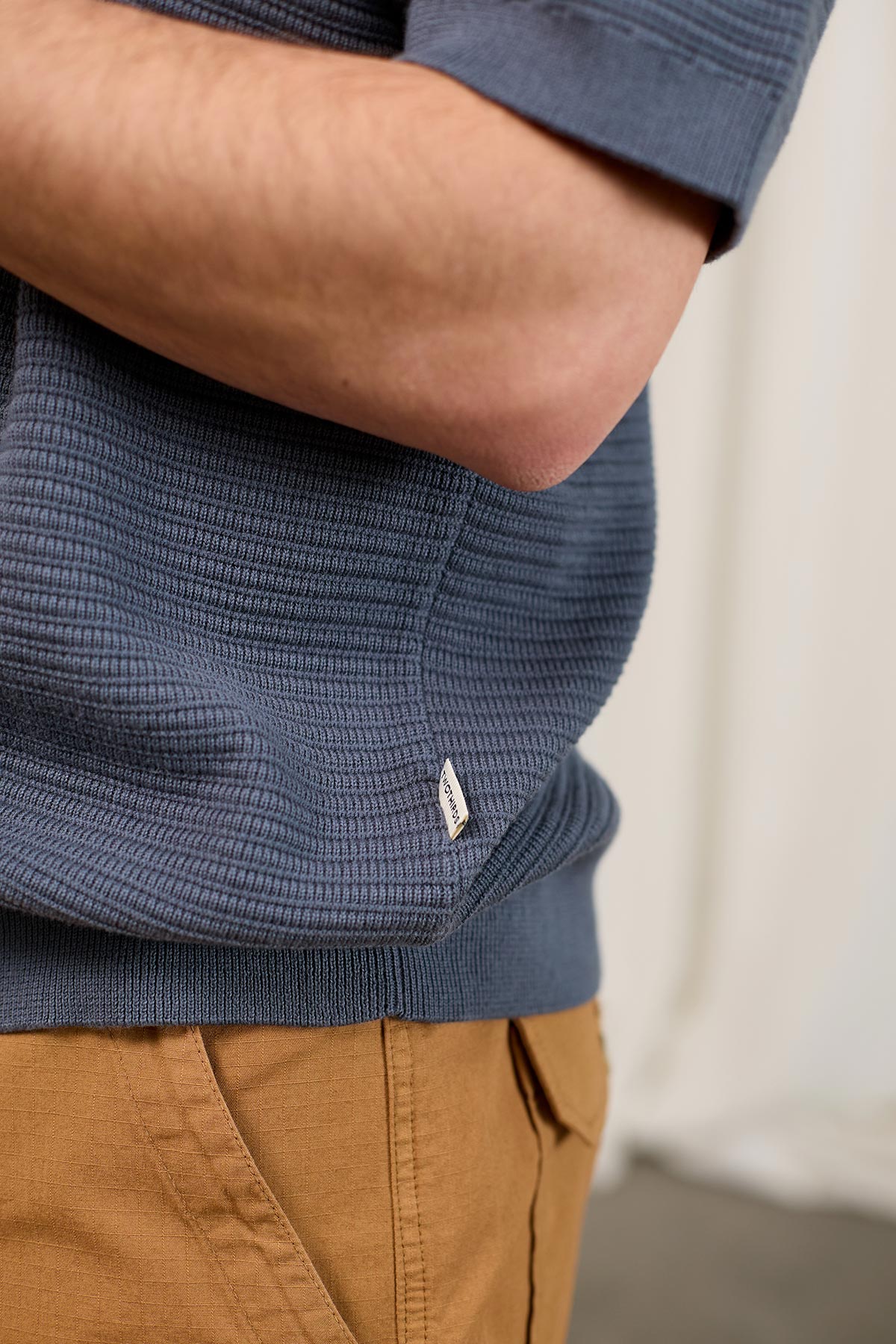 ribbed edge knitwear men