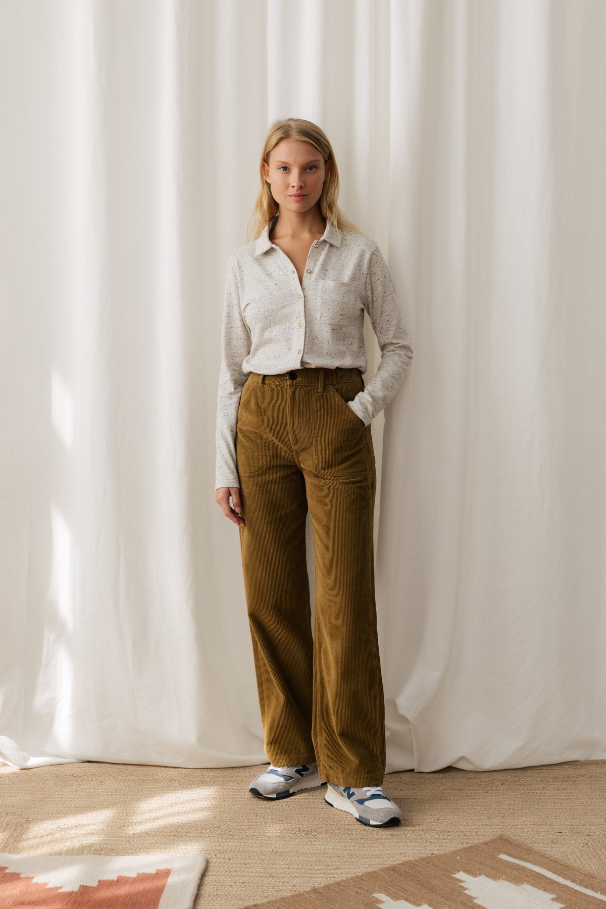 organic materials neps ecru shirt