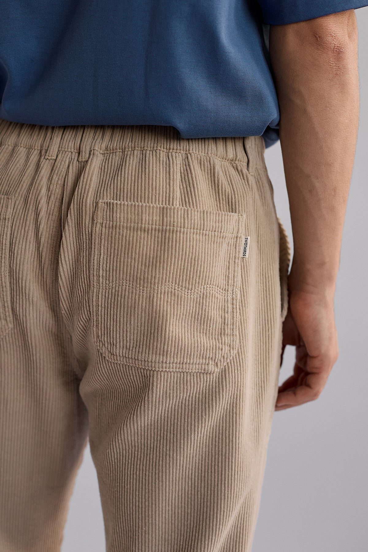 feather Grey corduroy trousers with pockets