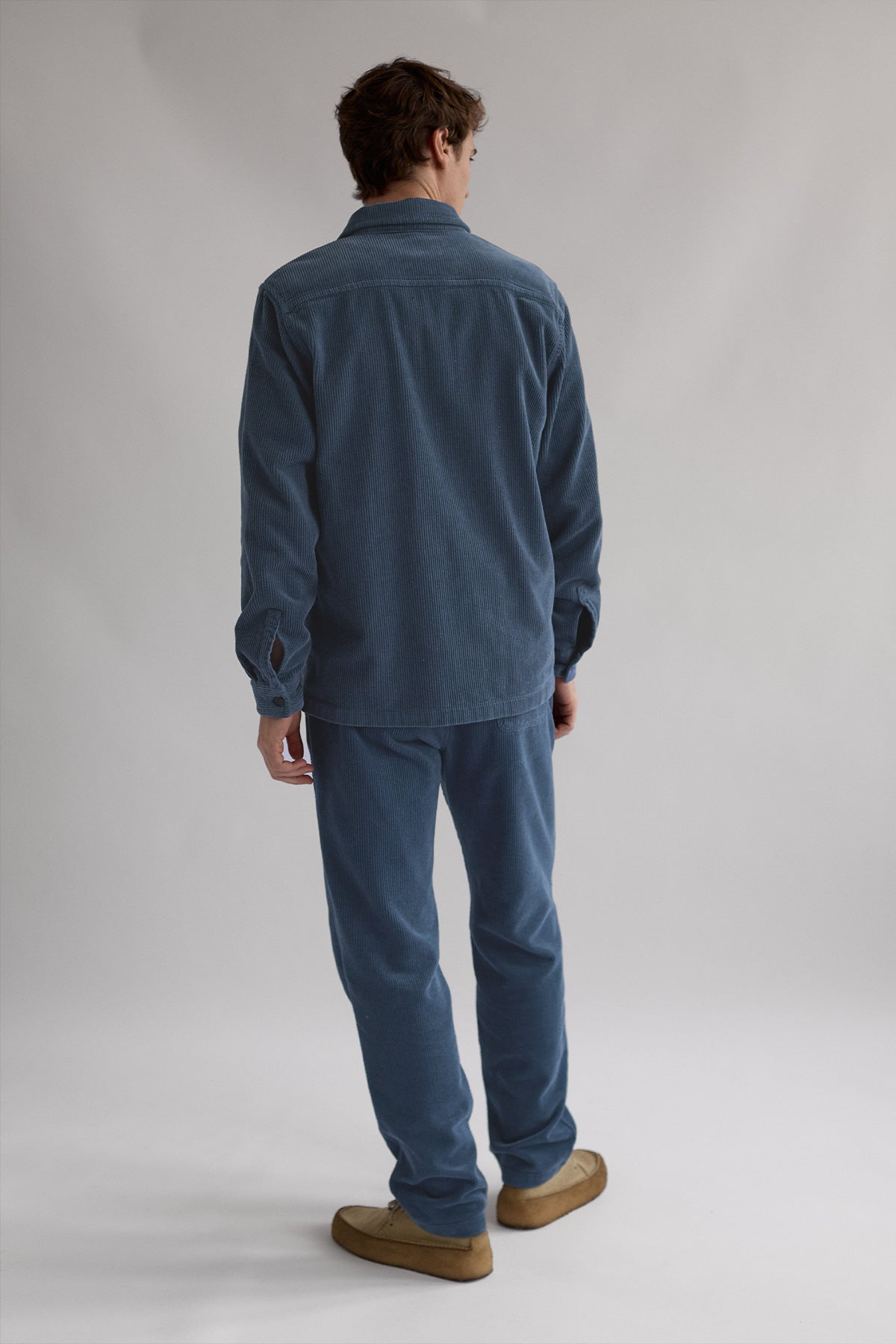 regular fit corduroy indigo shirt