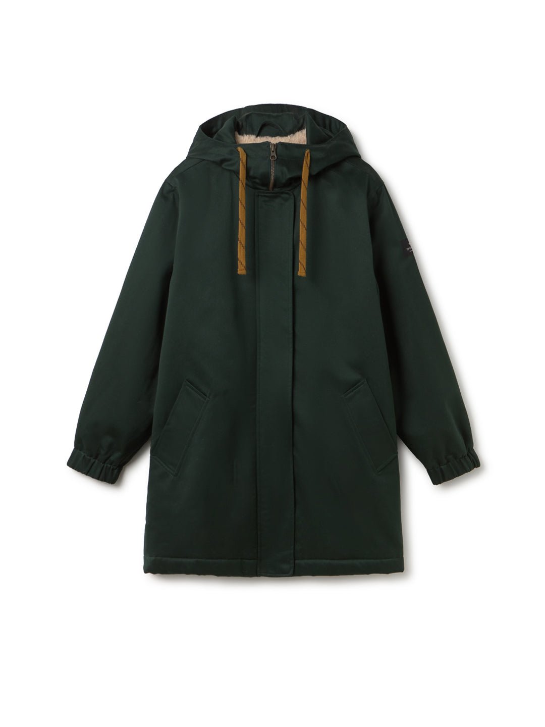 Dark green vegan winter jacket