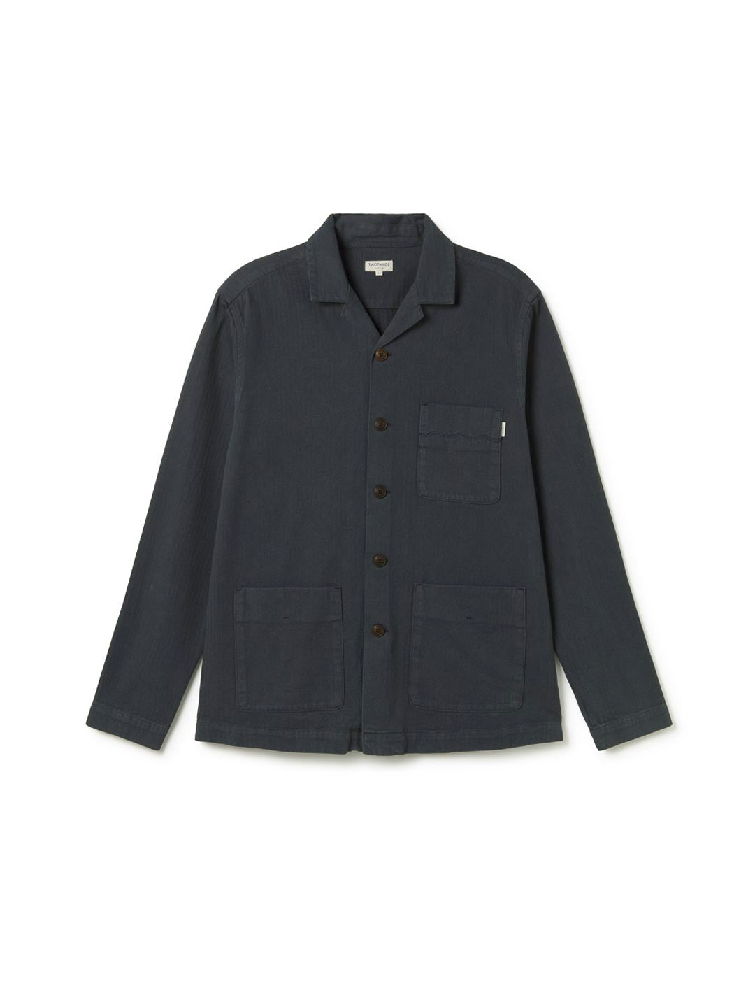 Dark navy organic cotton jacket men front