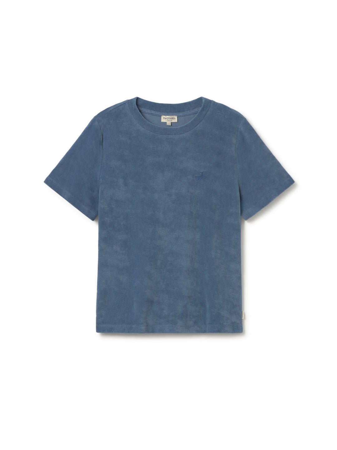 Blue organic velvet t-shirt