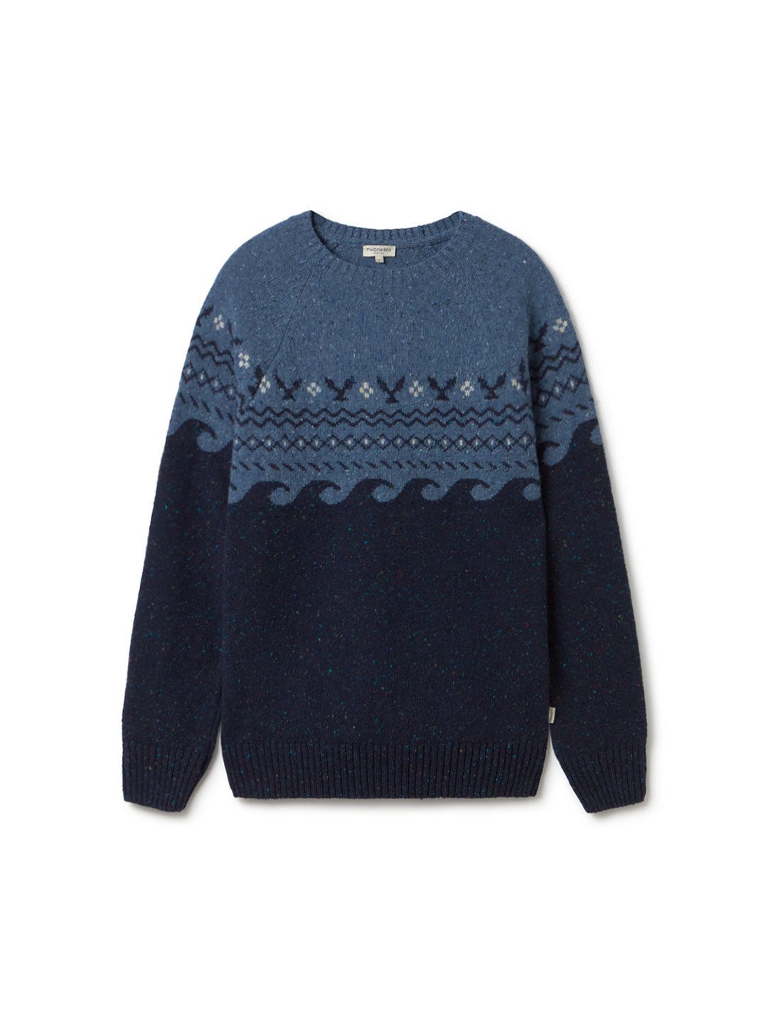 Bicolour Wool-blend jacquard knit men front