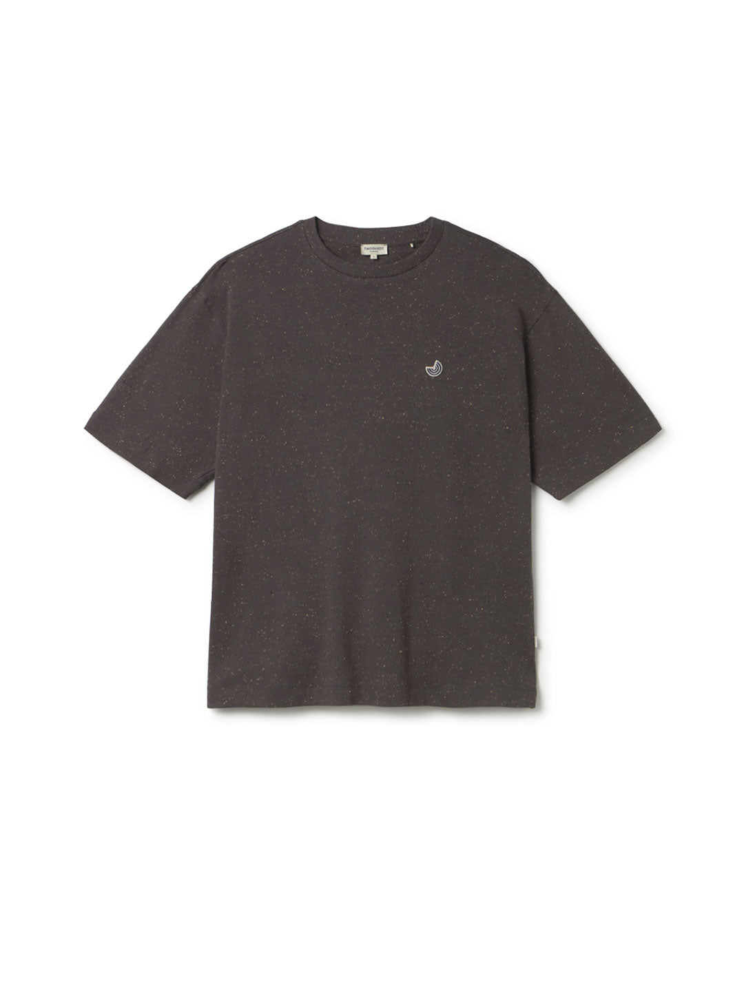 Dark sand neps Roundneck t-shirt men front