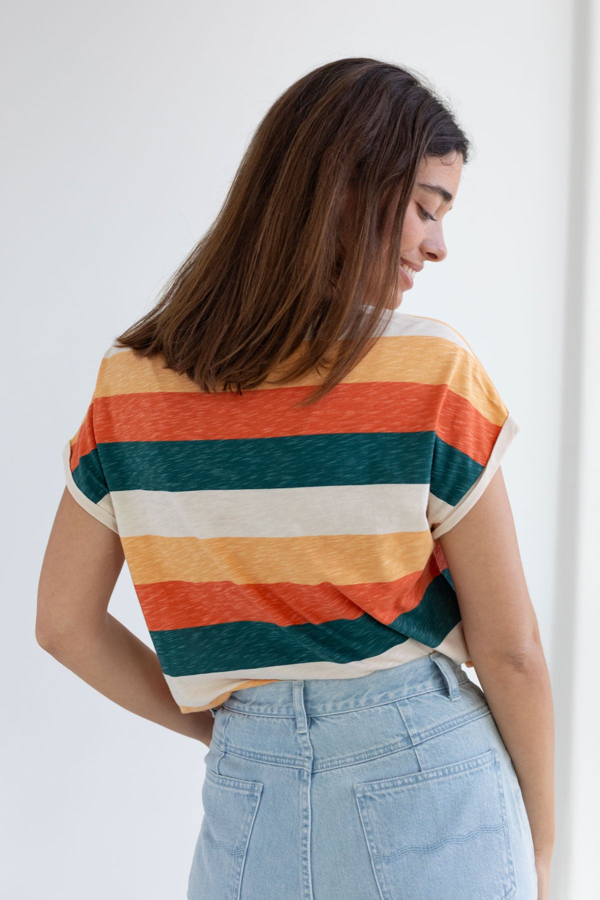 organic cotton striped tee