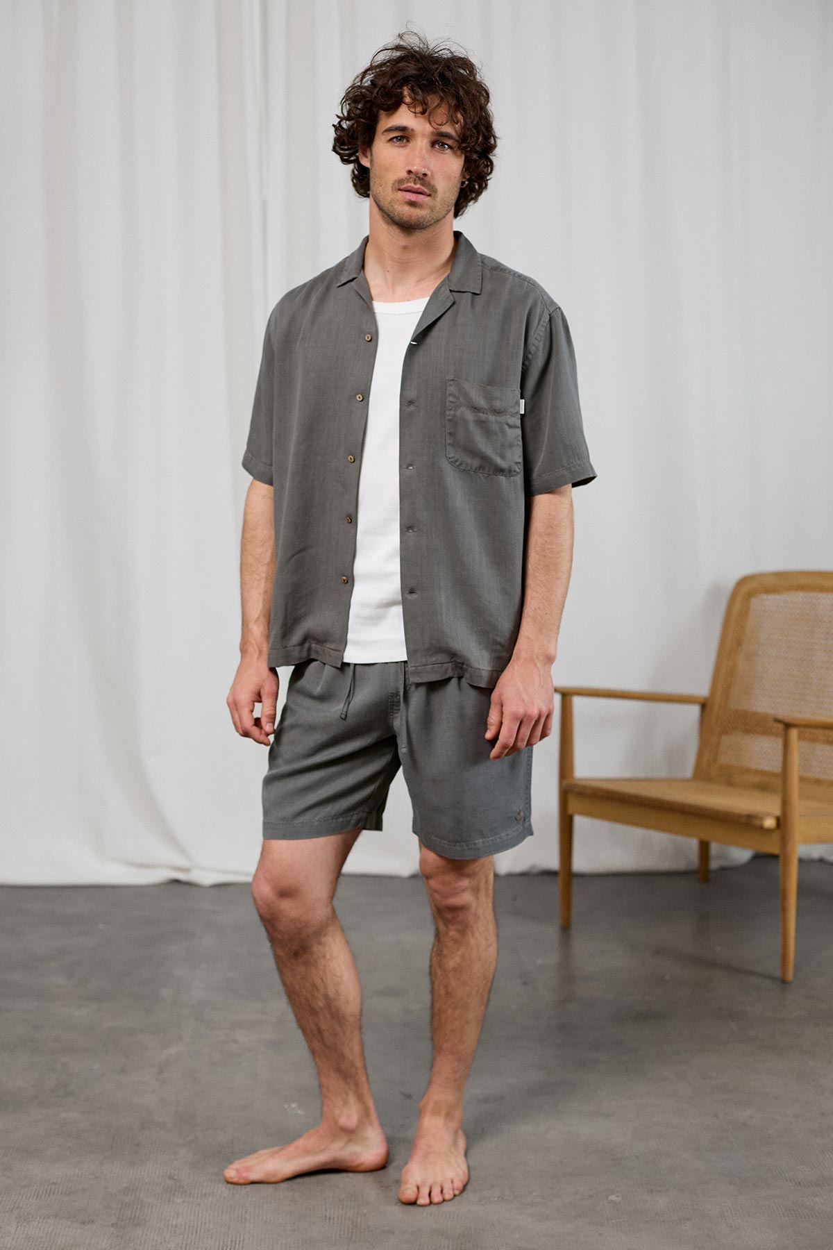 gunmetal relaxed fit eco shorts