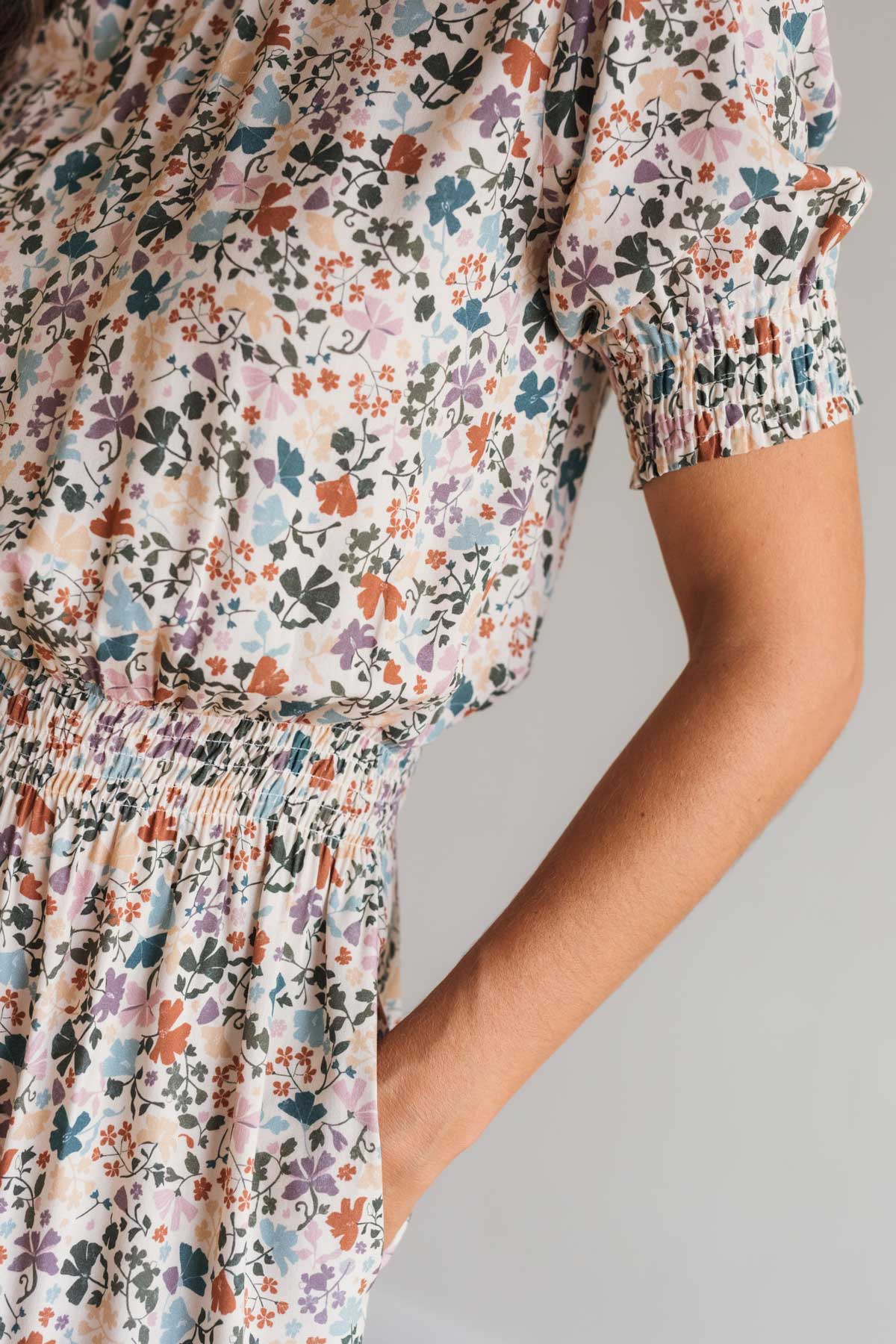 Soft pastel floral dress