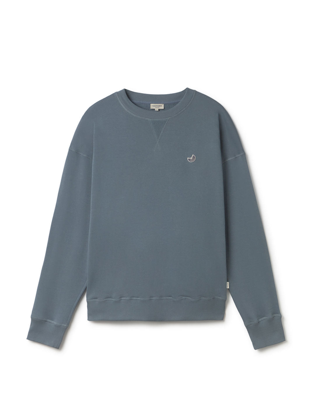 Storm blue organic cotton sweatshirt men front