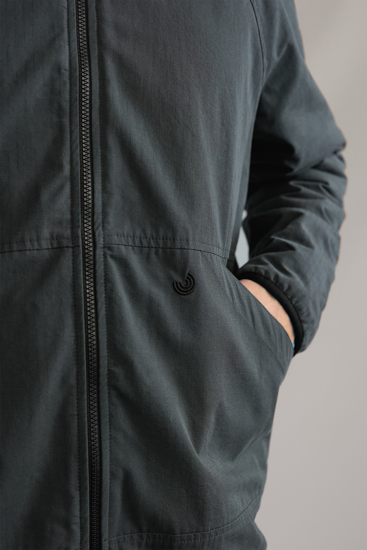 warm jacket with two front pockets