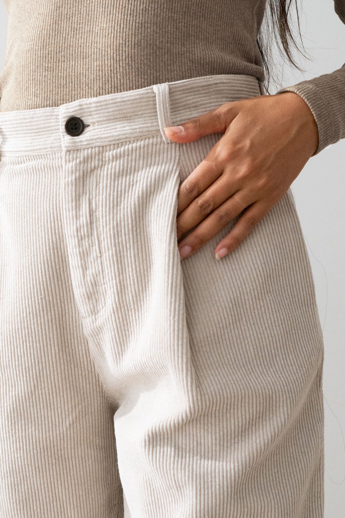 Haruku Corduroy - Feather Grey