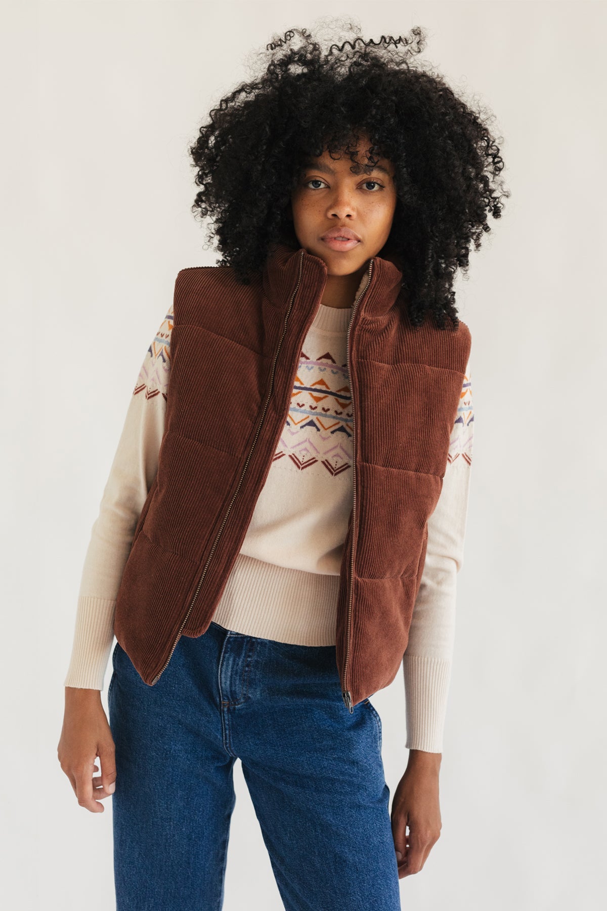 organic corduroy vest