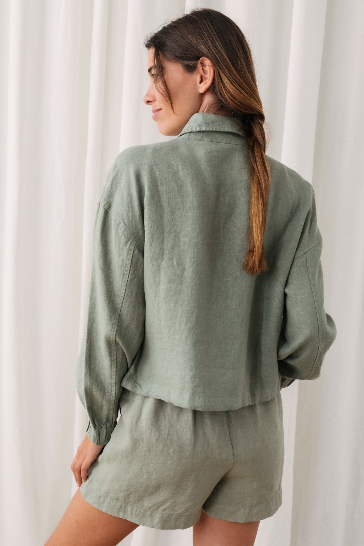 sustainable linen lightweight jacket