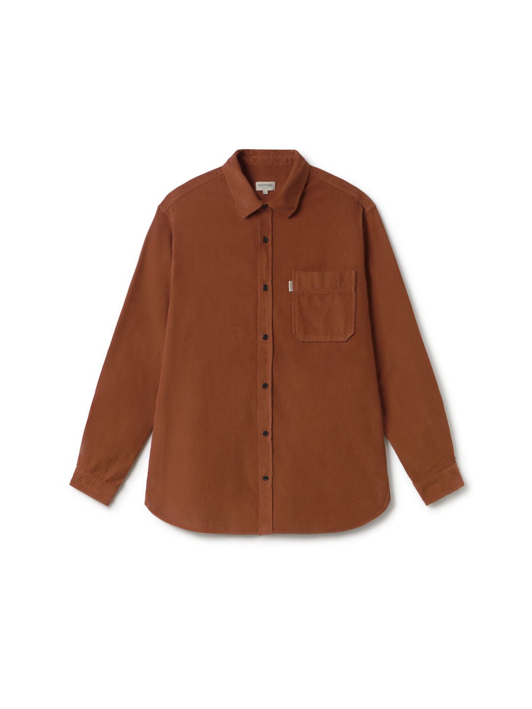 Toffee Micro corduroy shirt men front