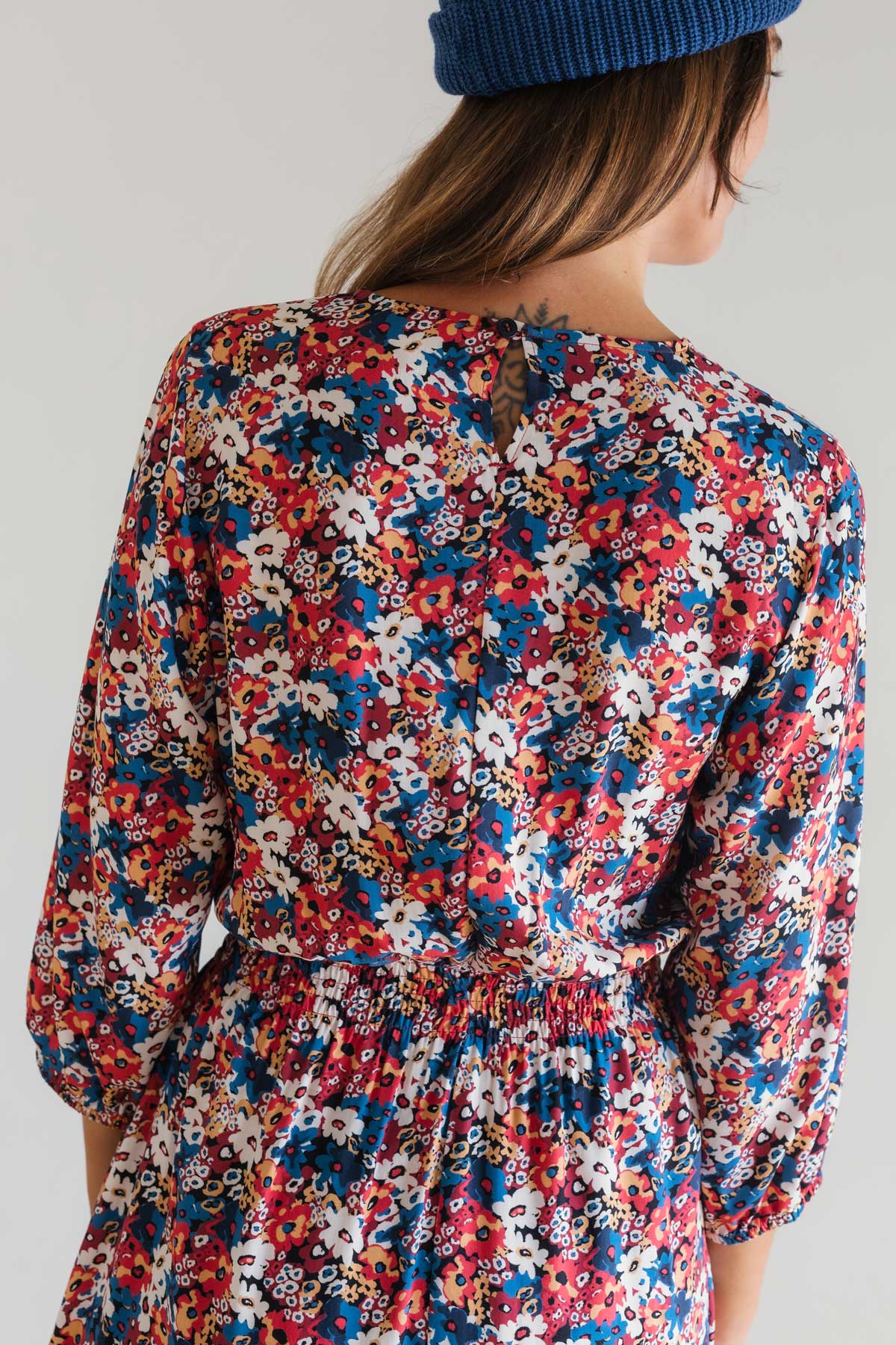 Sustainable printed cotton dress
