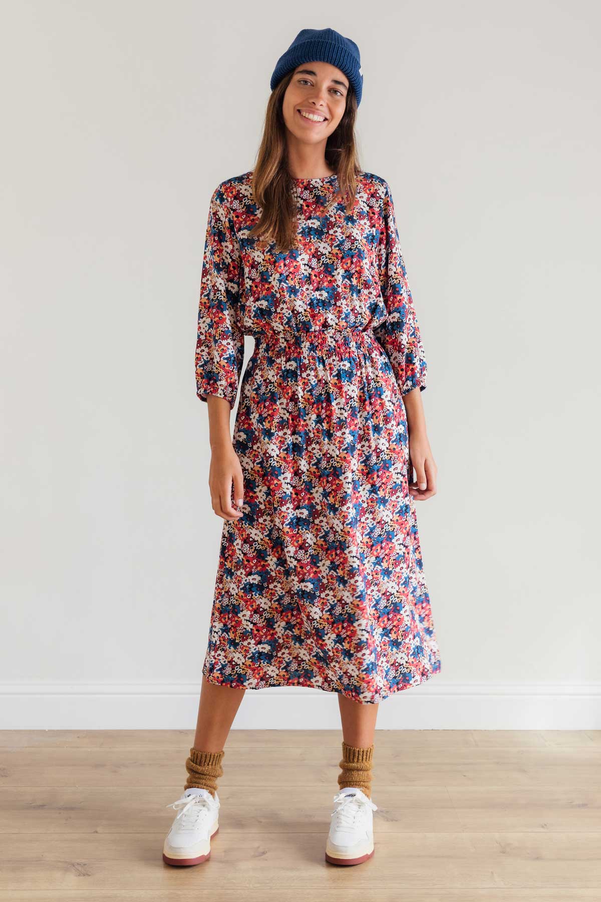 Vegan floral printed dress