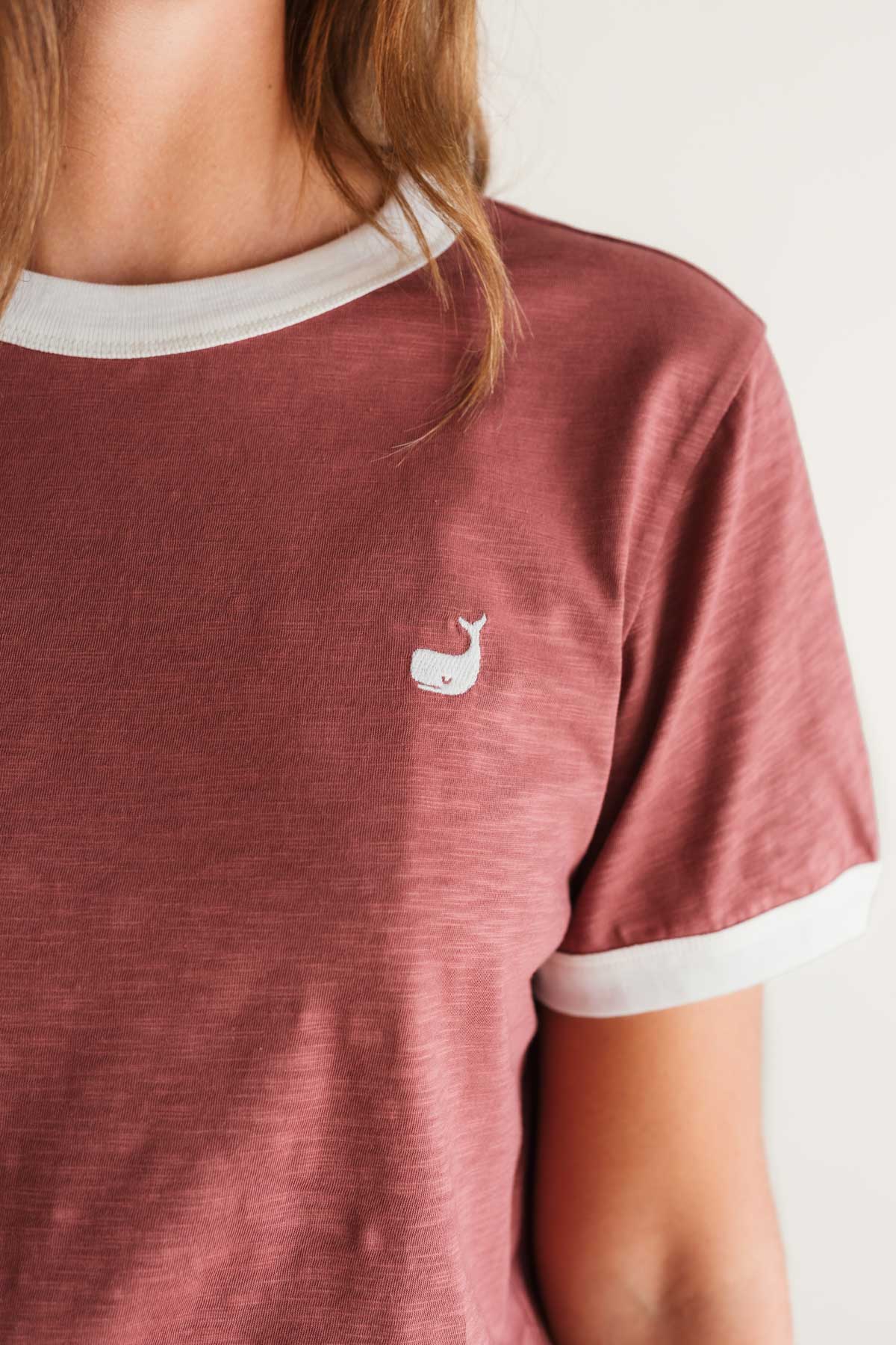 Red short-sleeve tee in organic cotton