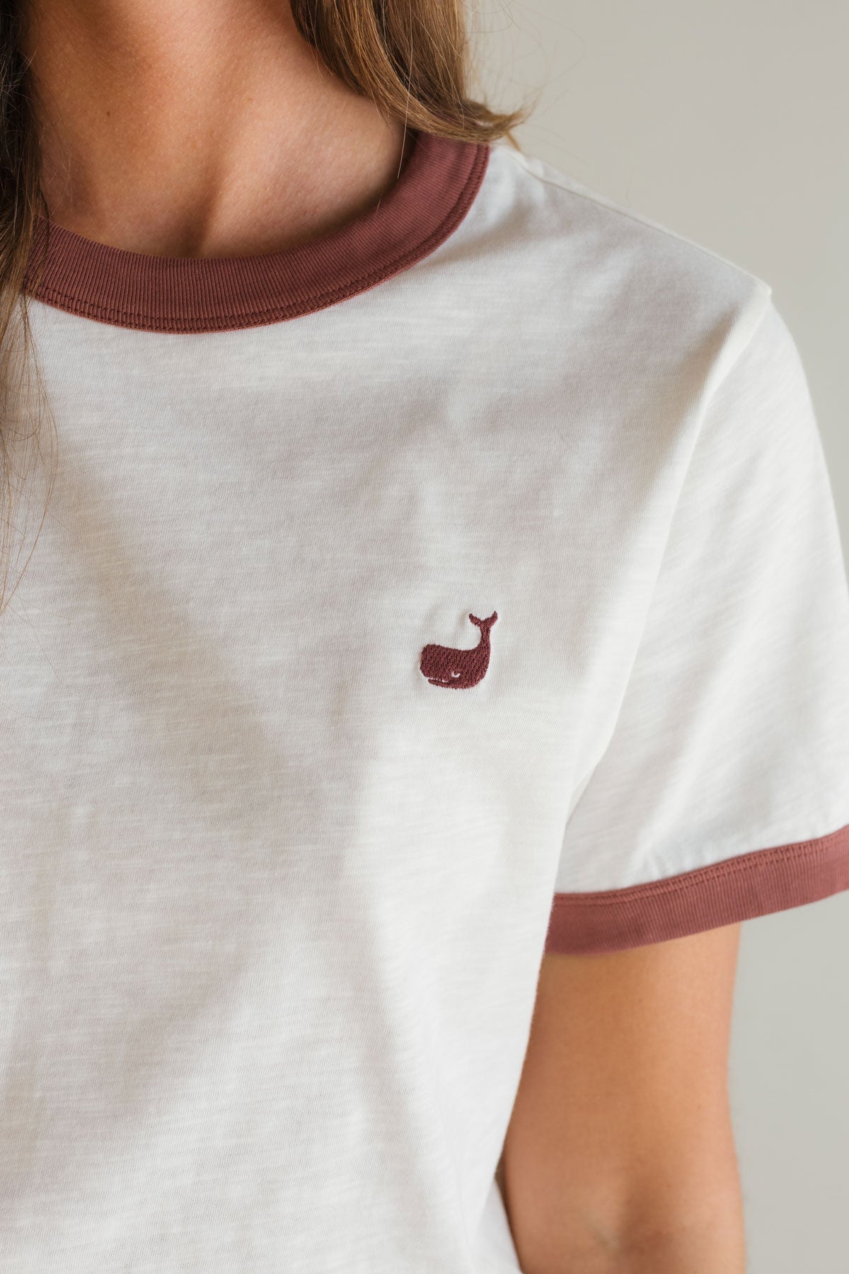 Low-impact cotton tee in ecru