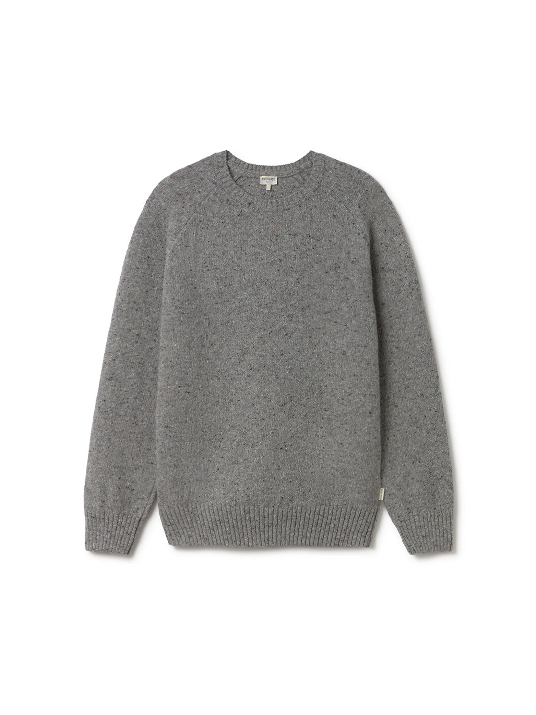 Grey melange warm winter knit men front