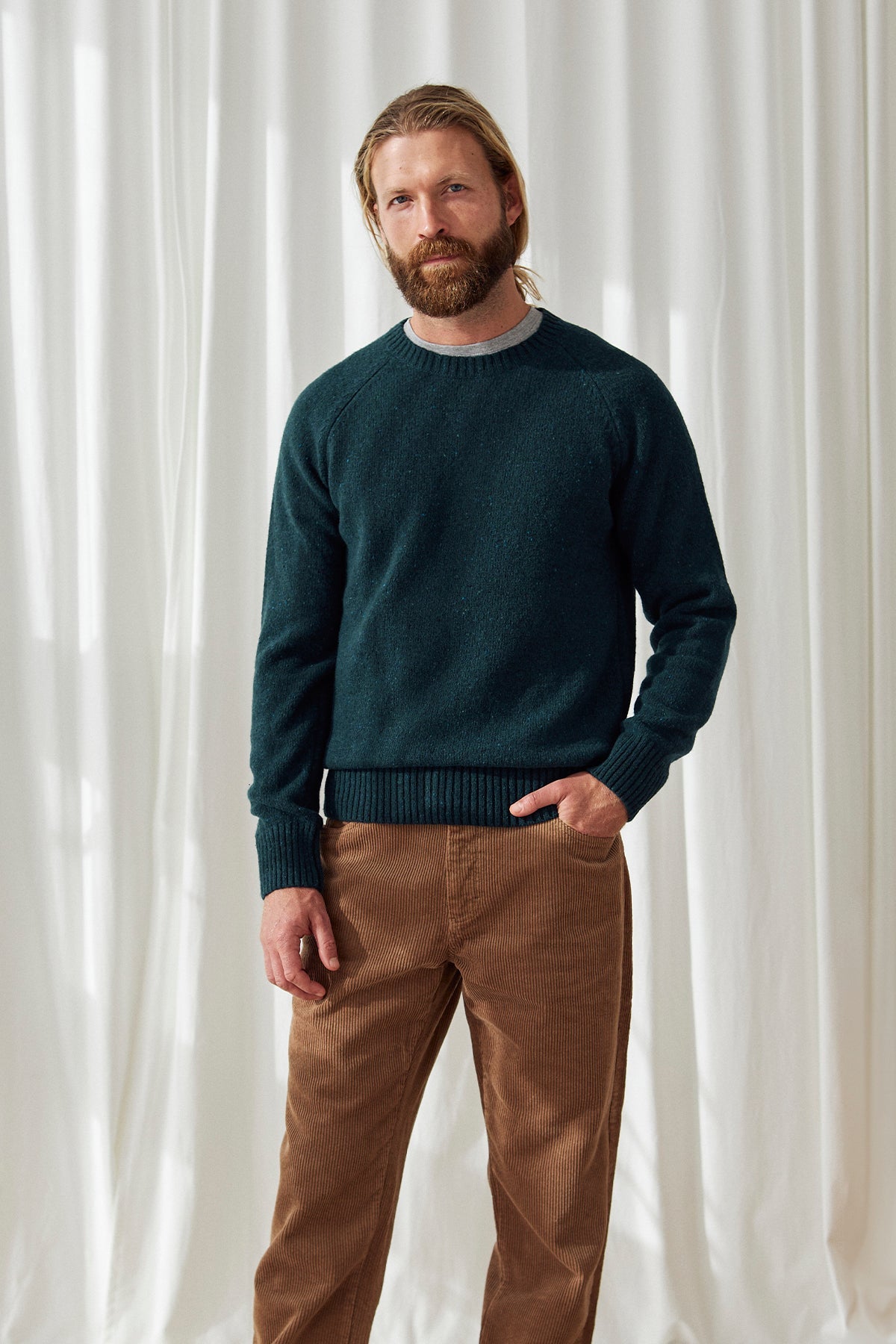 Recycled wool men’s pullover