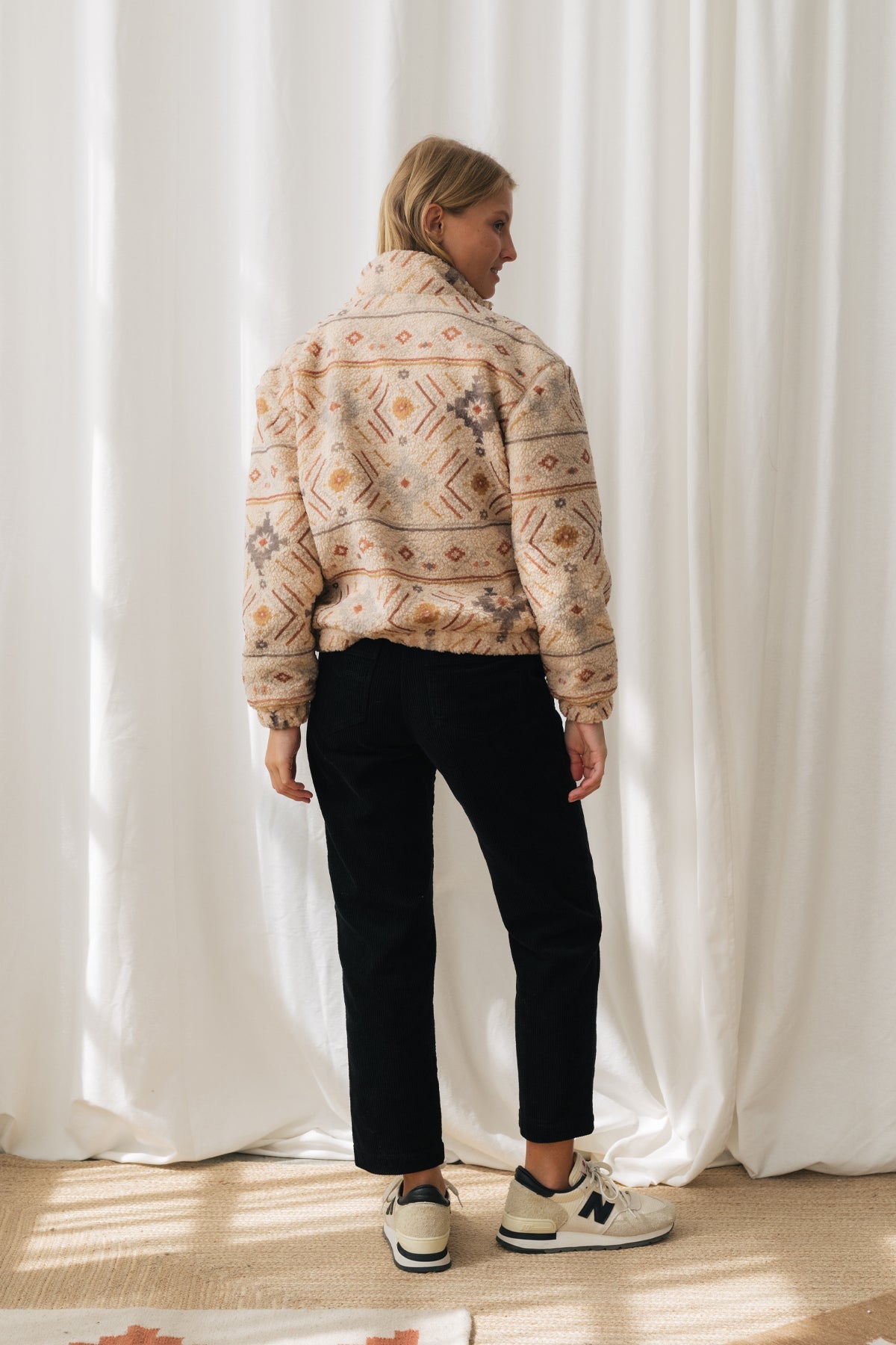sustainable sherpa fleece surf pattern