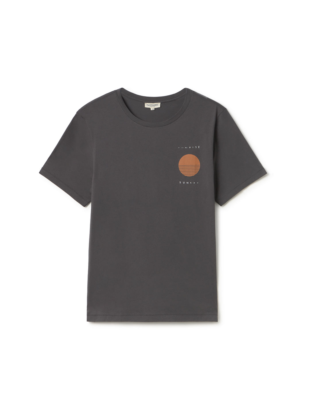 Dark sand roundneck t-shirt men front