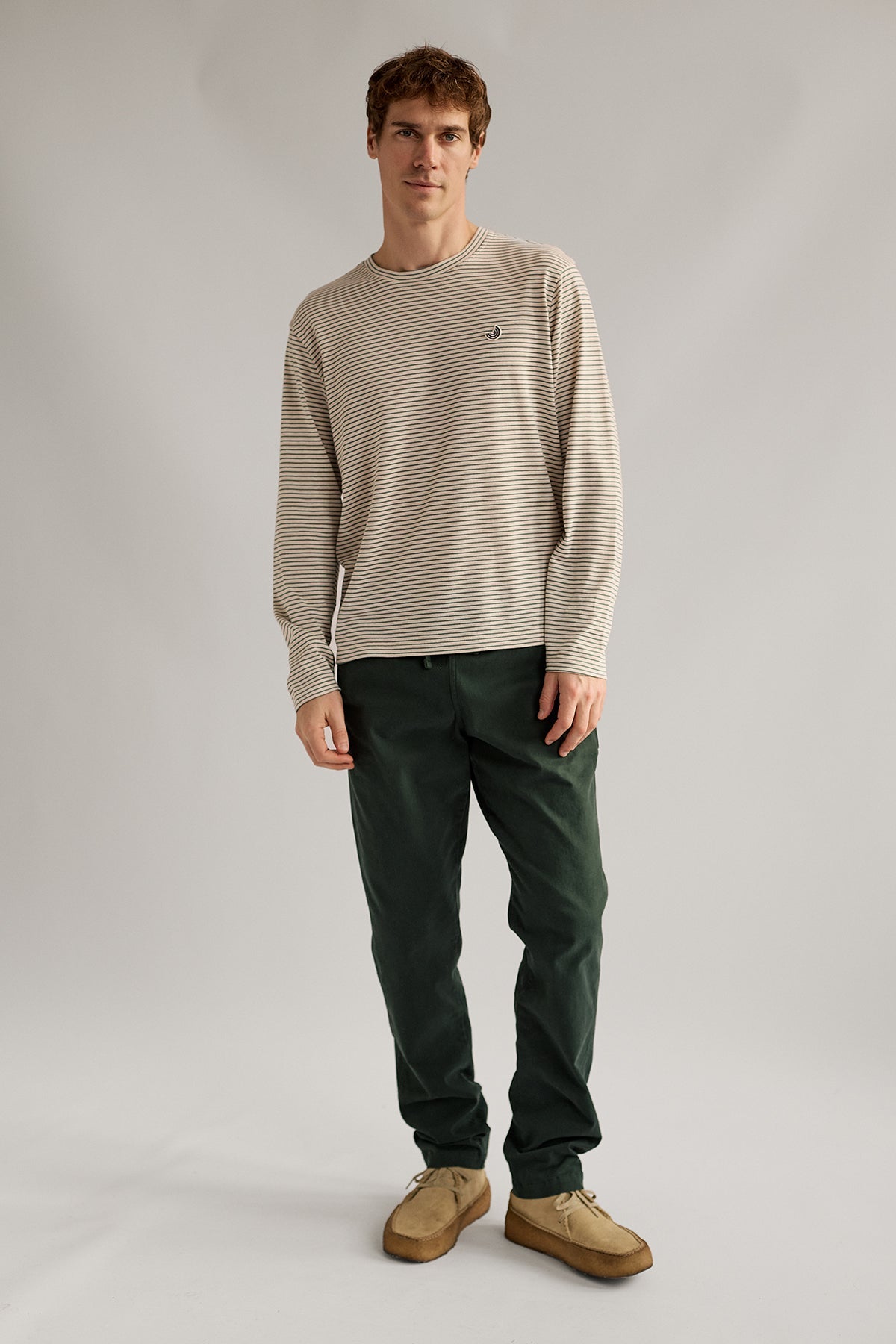 Brushed organic cotton twill pants