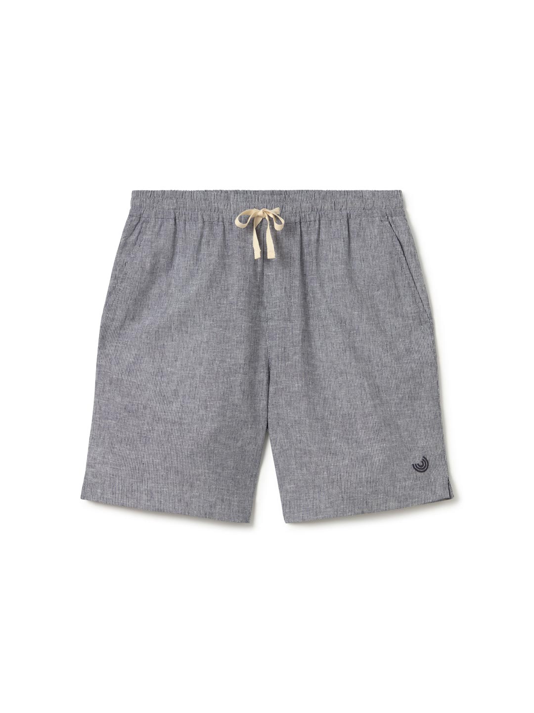 Navy striped shorts men front